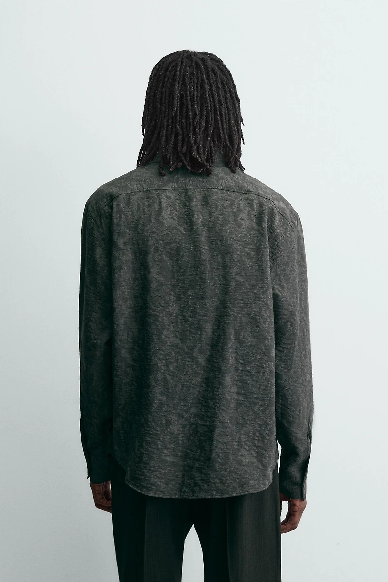 CHEMISE FLUIDE EN JACQUARD FLORAL