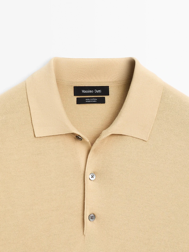 Polo en maille à manches courtes