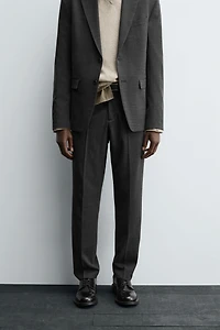 TEXTURED SUIT PANTS