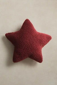 CHILDREN’S SMALL FAUX SHEARLING STAR THROW PILLOW