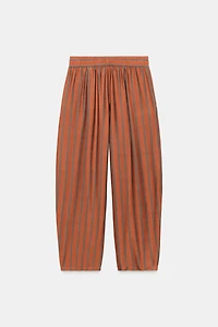ELASTIC WAIST STRIPED PANTS
