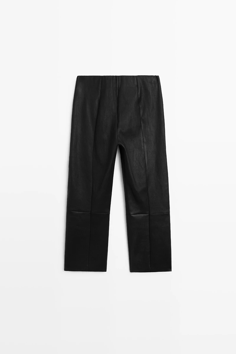 Leather capris