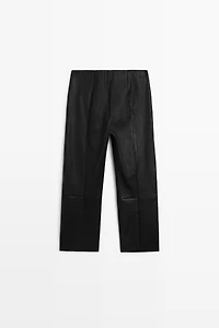 Leather capris