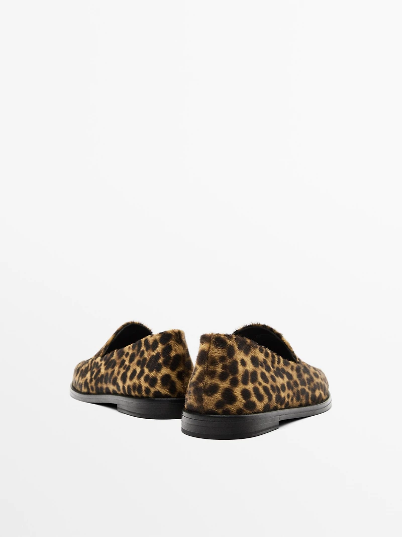Animal print loafers