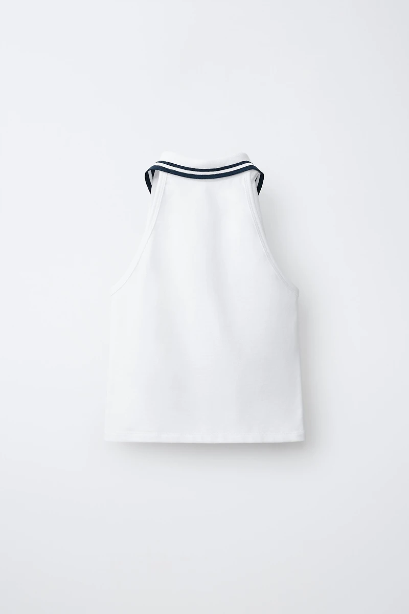 HALTER NECK PIQUÉ POLO