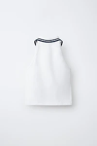 HALTER NECK PIQUÉ POLO