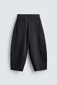 RIBBED TEXTURE BALLOON FIT JOGGER PANTS