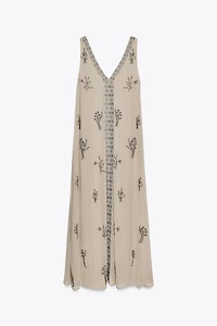 ZW COLLECTION BEADED EMBROIDERED DRESS