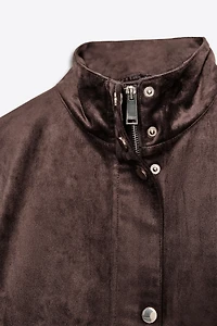 FAUX SUEDE JACKET