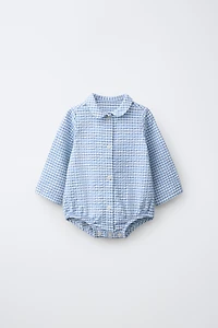 GINGHAM PRINT BODYSUIT