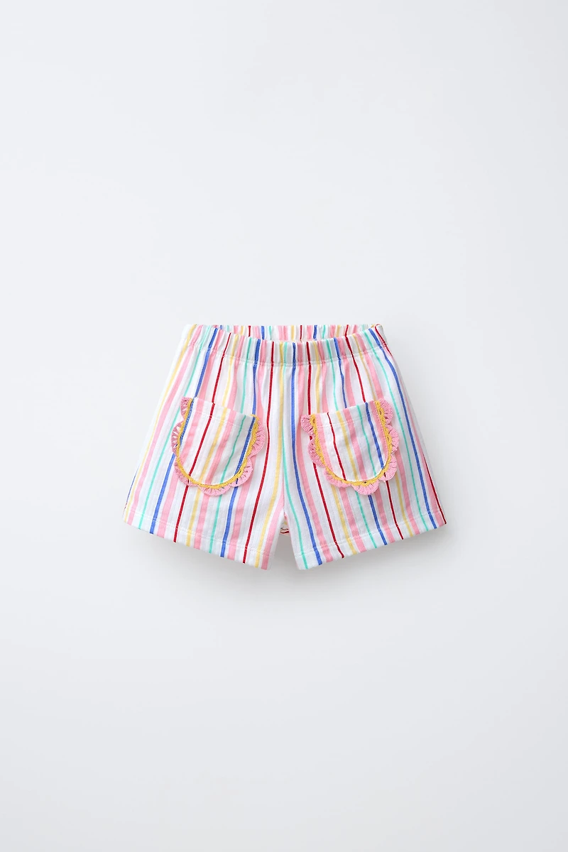 CROCHET POCKET SHORTS