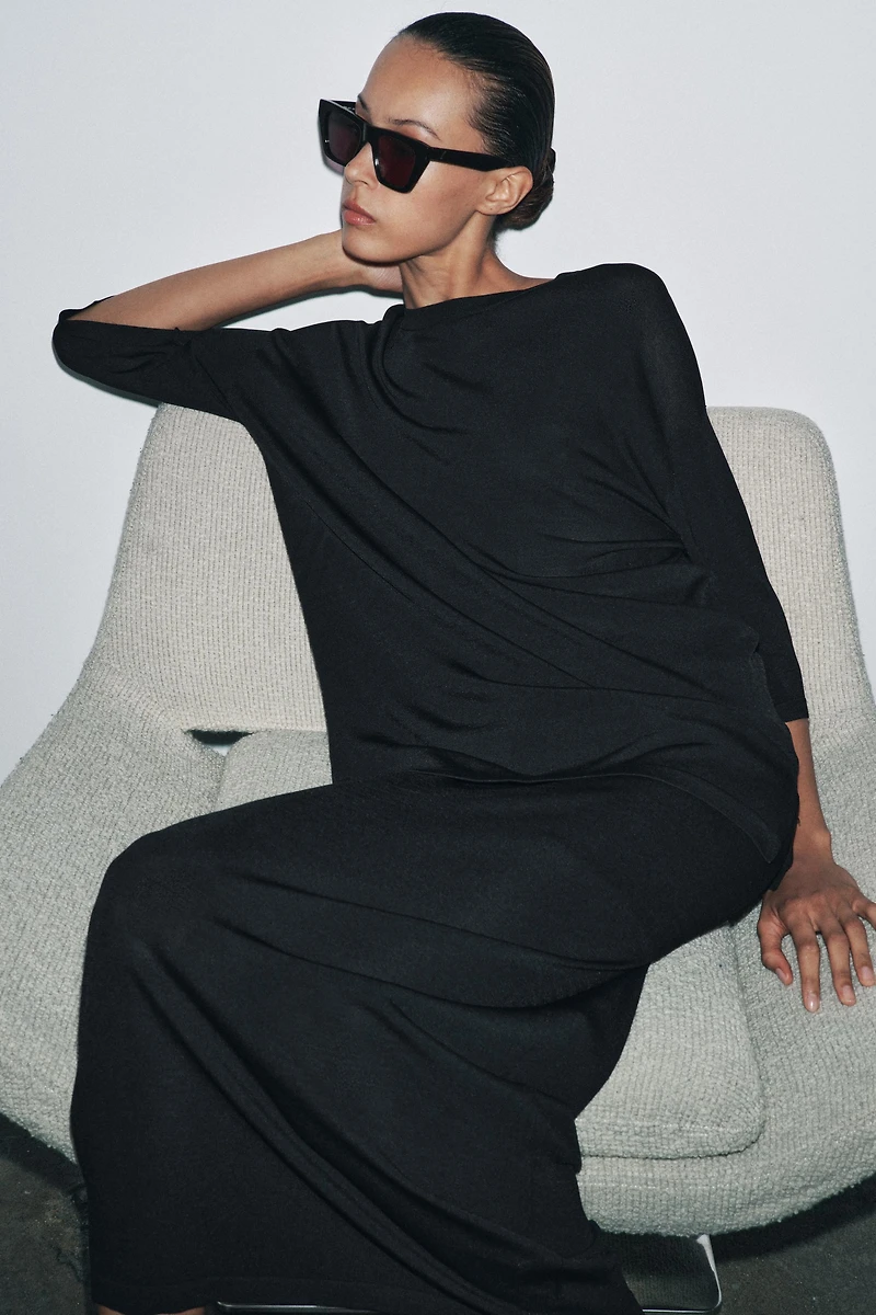 TOP OVERSIZE EN MAILLE LISSE