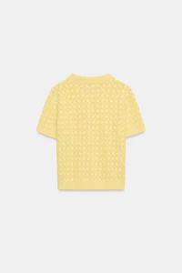 SHORT SLEEVE KNIT POLO JACKET