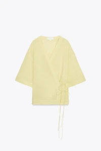 STRIPED KIMONO WITH TIES ZW COLLECTION