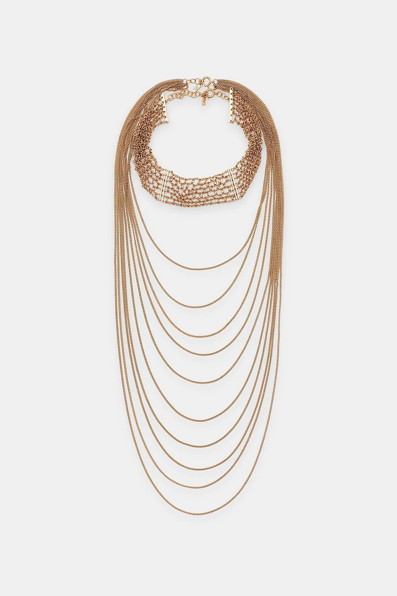 LOT DE 2 COLLIERS CHOKER CHAÎNES