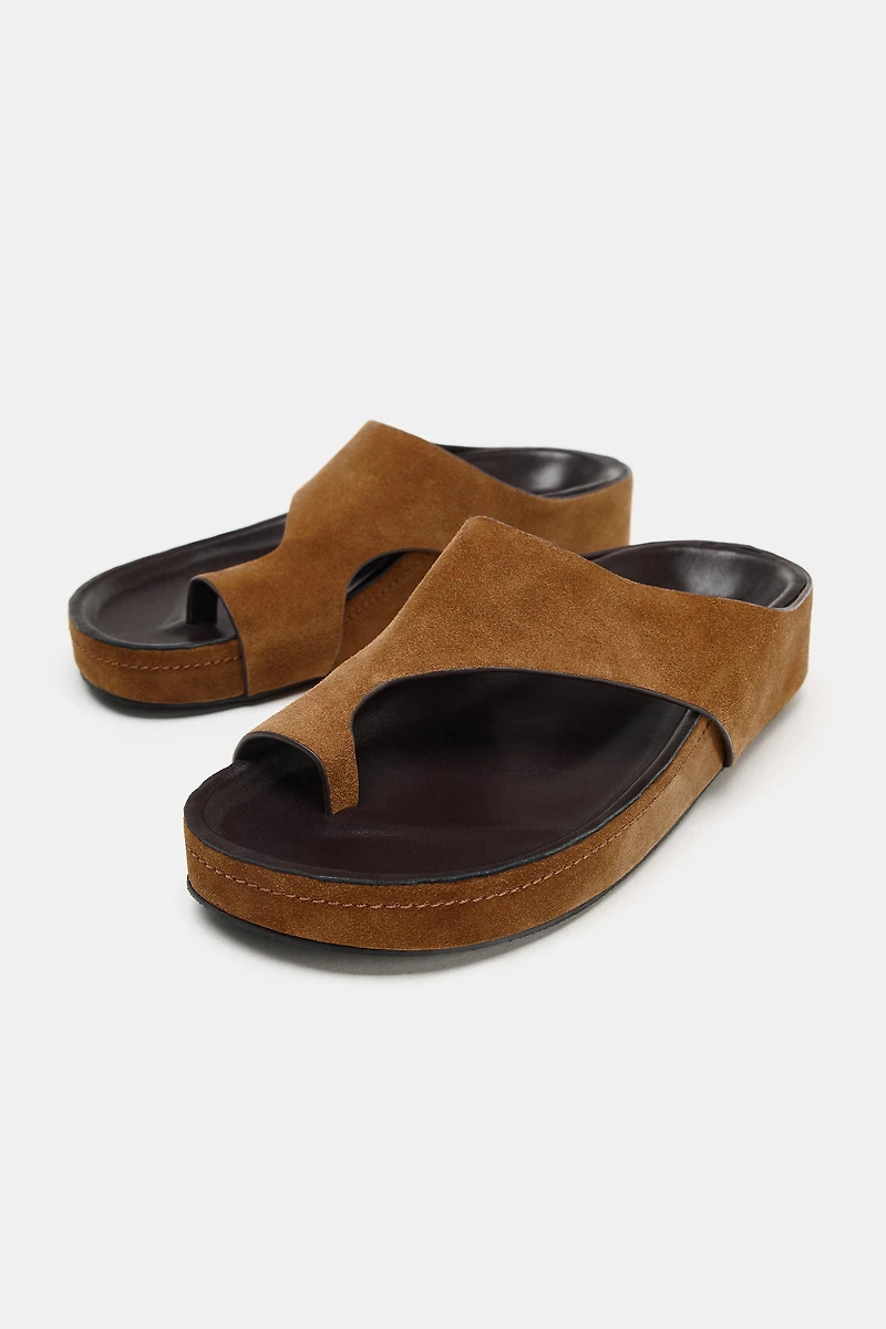 LIMITED EDITION SUEDE FLAT SANDALS
