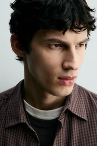 COTTON - VISCOSE PLAID SHIRT