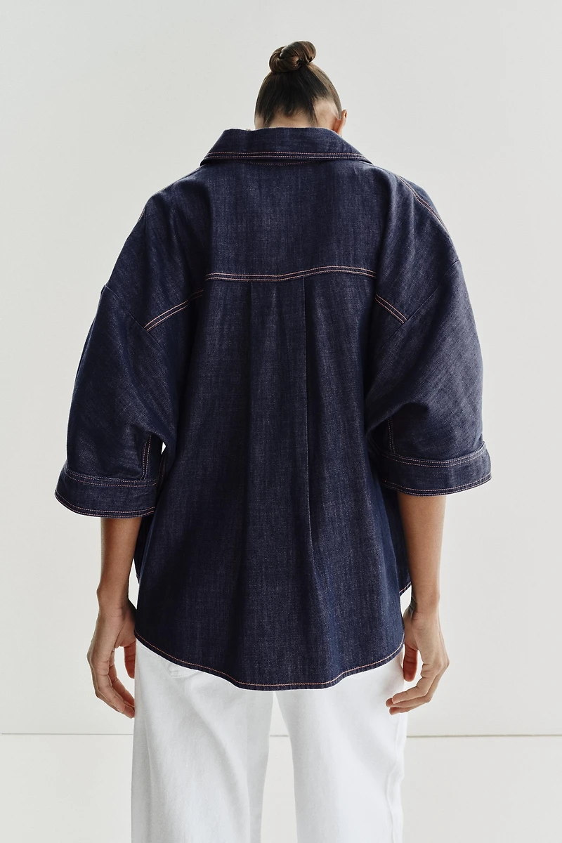 CHEMISE DENIM Z1975 À DÉCOR DORÉ