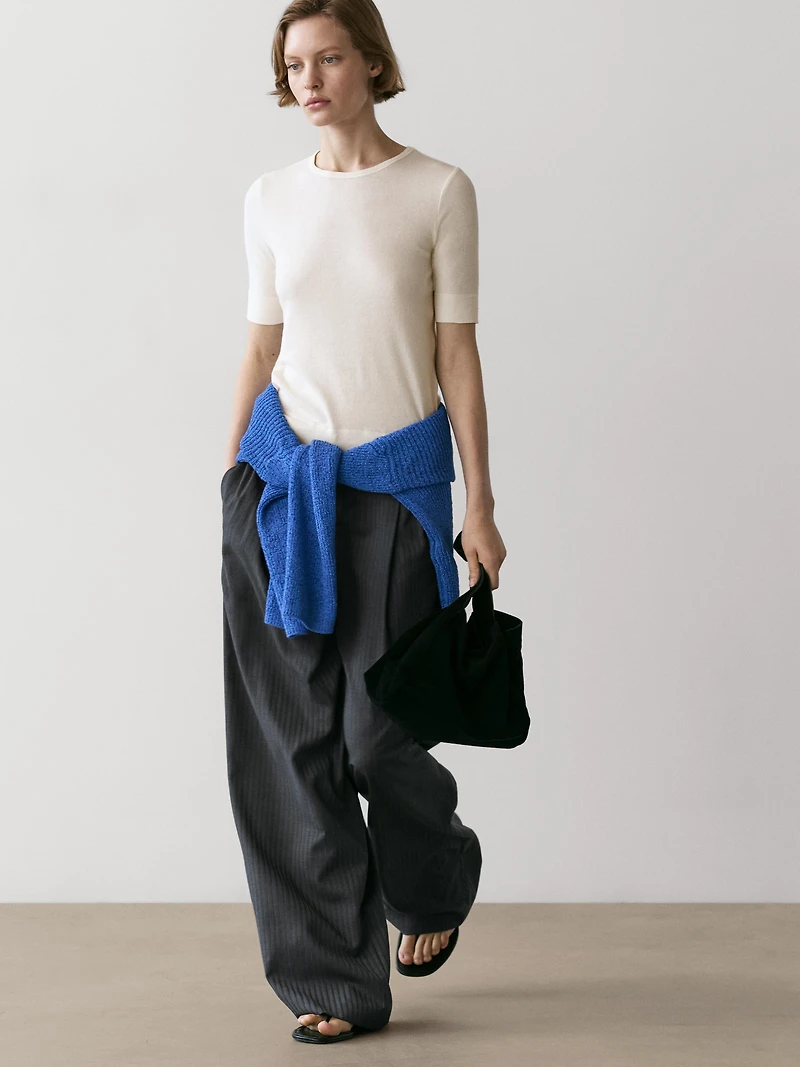 Pantalon de costume rayures tennis laine froide