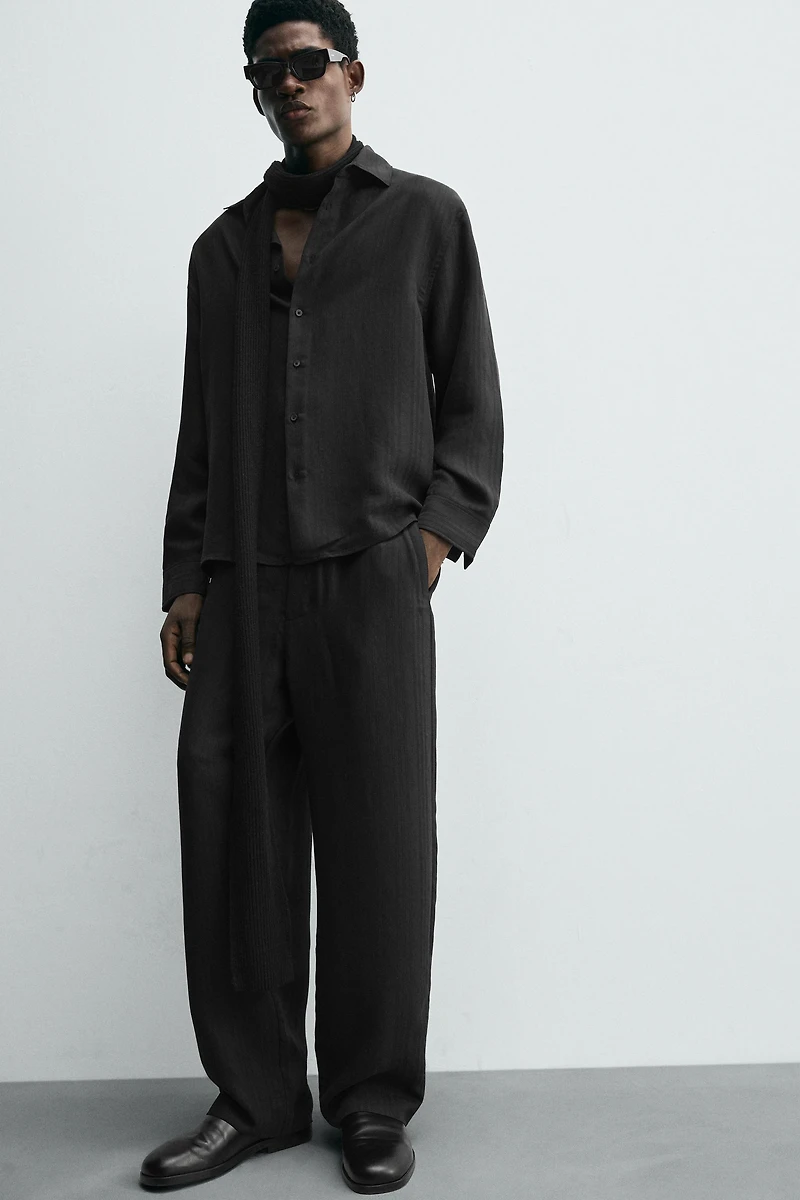 STRIPED JACQUARD PANTS