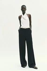 HALTER NECK JUMPSUIT WITH BELT