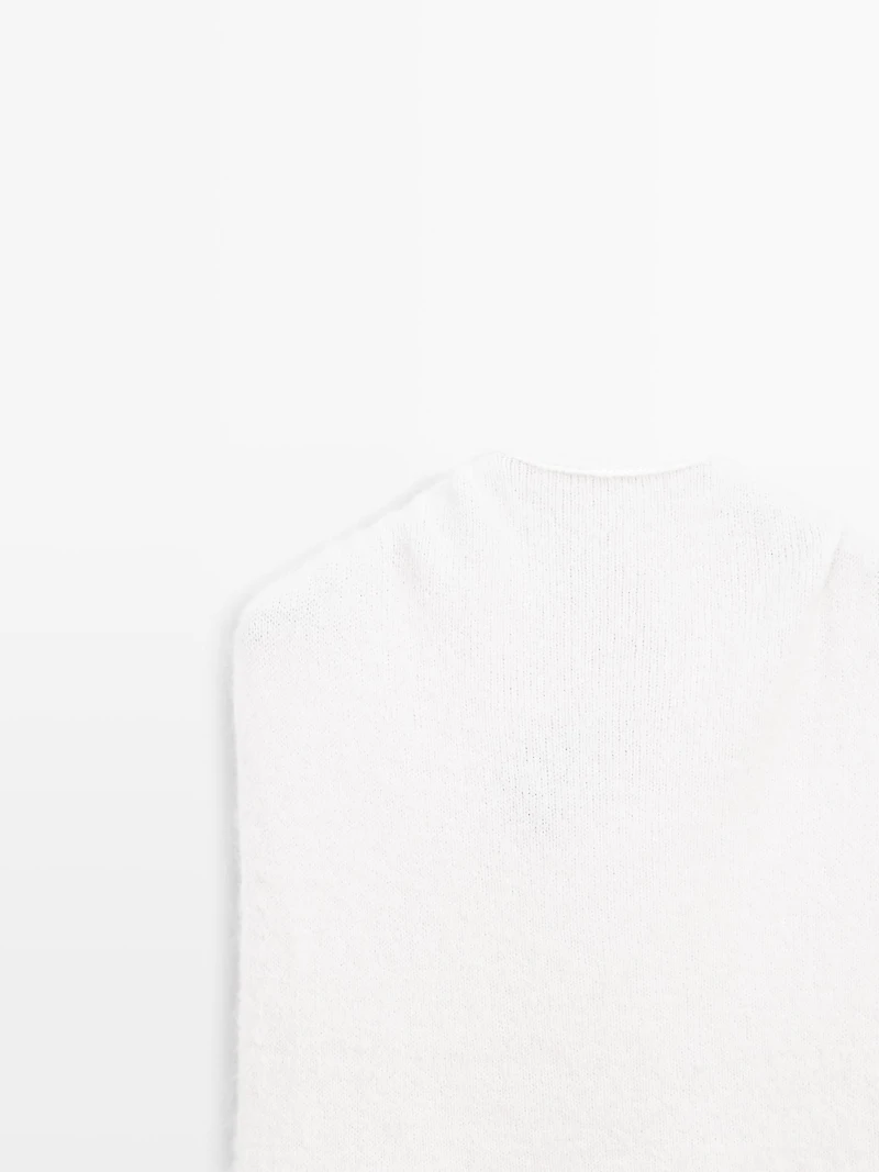 Hooded alpaca blend bib