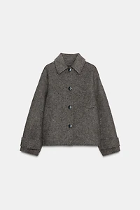 HERRINGBONE SHORT COAT