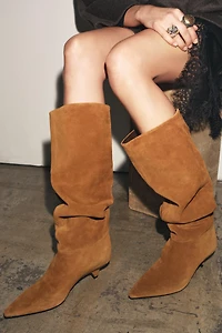 SUEDE HEELED BOOTS