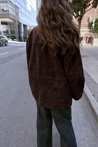 BLOUSON EN DAIM 100% CUIR