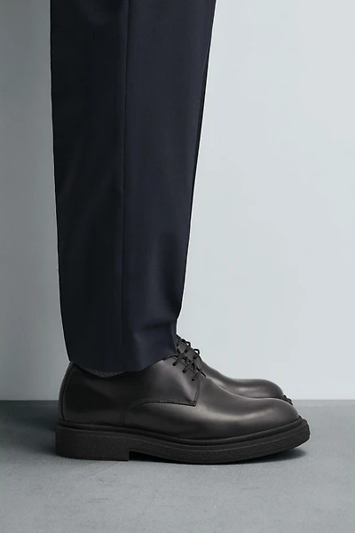 THICK SOLE LEATHER SHOES