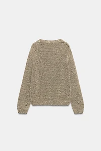 PULL EN MAILLE AVEC FIL MÉTALLISÉ