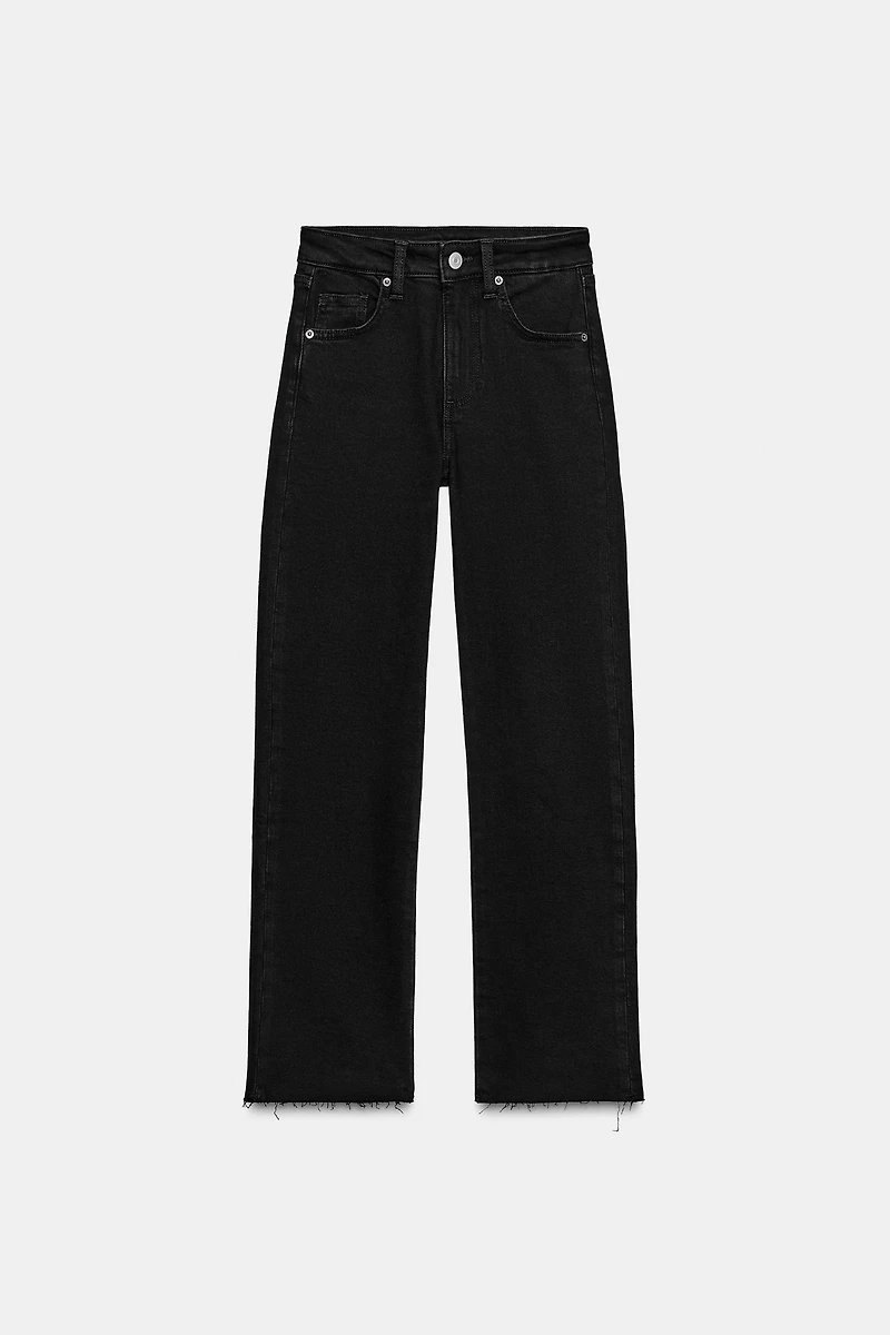 TRF HIGH-WAISTED CROPPED FLARE JEANS