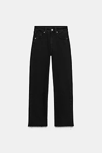 TRF HIGH-WAISTED CROPPED FLARE JEANS