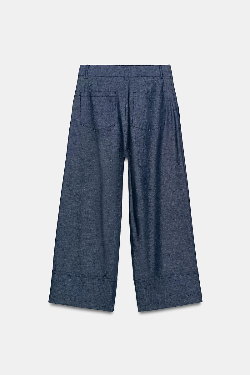 LINEN CULOTTE PANTS