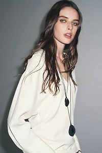 ZW COLLECTION POLO COLLAR SHIRT