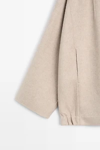 Wool blend bomber jacket