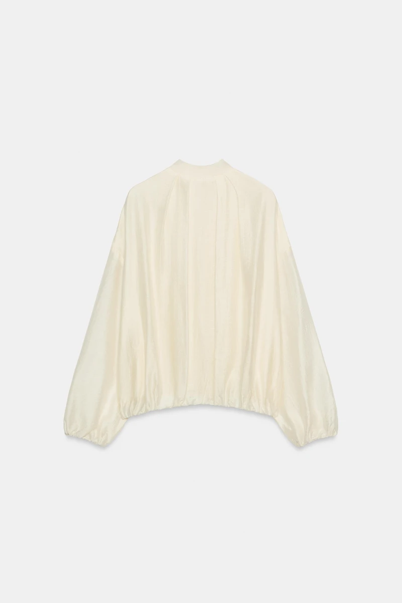 PLEATED BOMBER JACKET