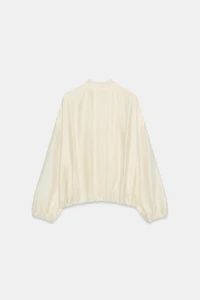 PLEATED BOMBER JACKET
