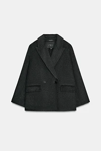 DOUBLE BREASTED WOOL BLEND BLAZER ZW COLLECTION