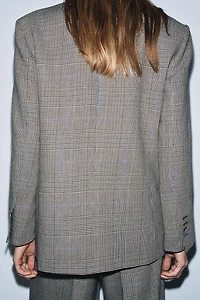 PLAID WOOL BLAZER ZW COLLECTION