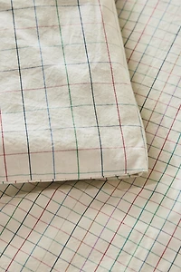 KIDS' CHECKED COTTON DUVET COVER