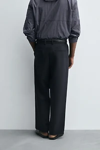 PANTALON COUPE DÉCONTRACTÉE À PLIS