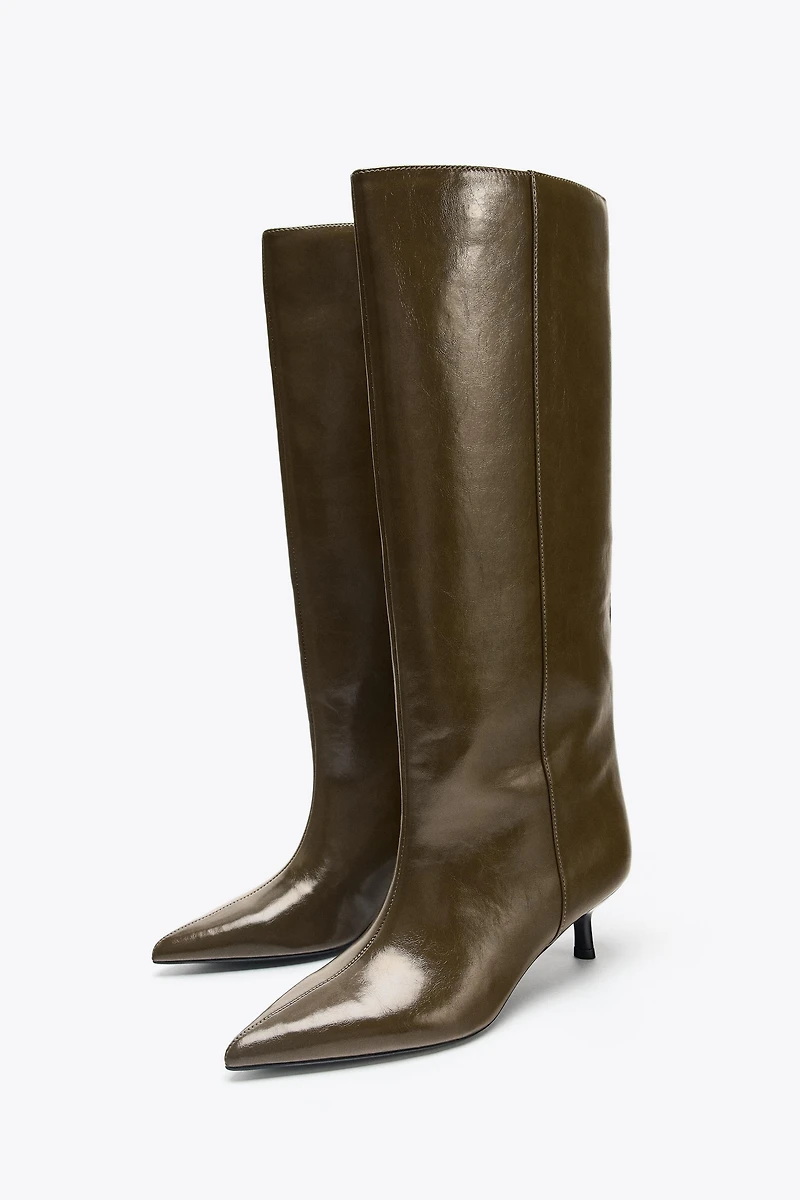 KITTEN HEEL BOOTS