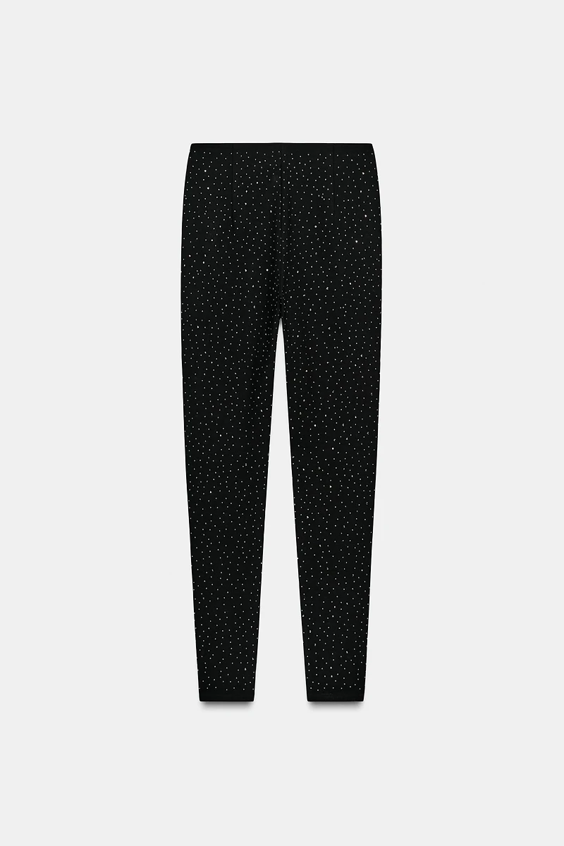 HIGH-WAISTED SPARKLY LEGGINGS