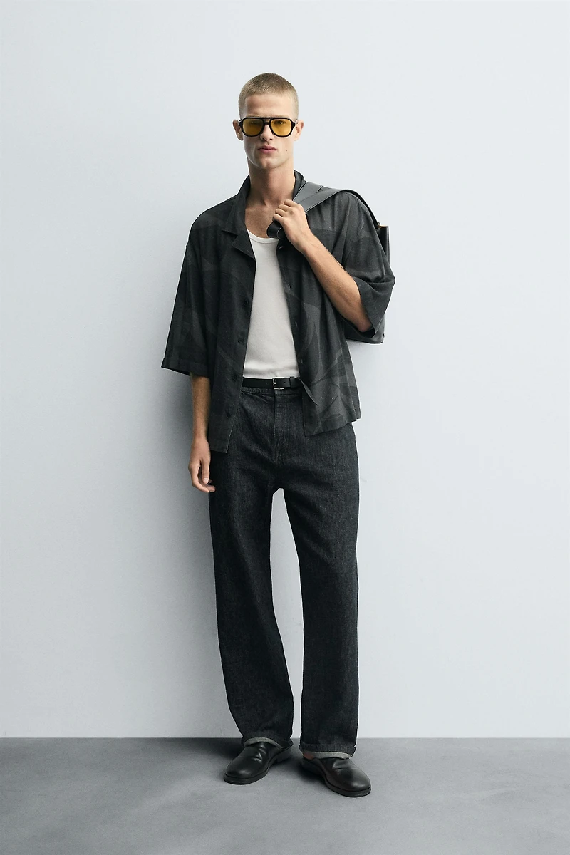 VISCOSE-LINEN SHIRT