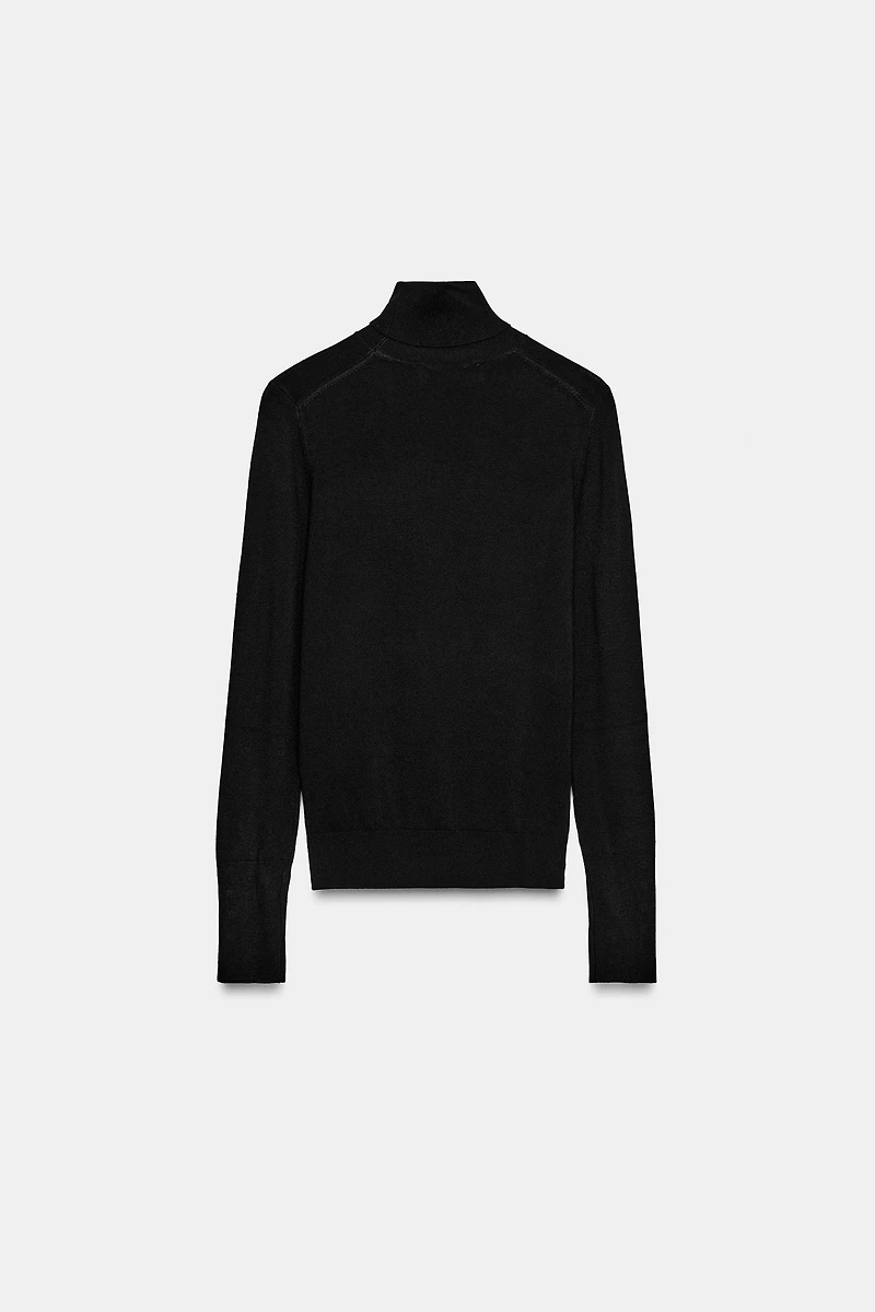 BASIC HIGH NECK KNIT SWEATER
