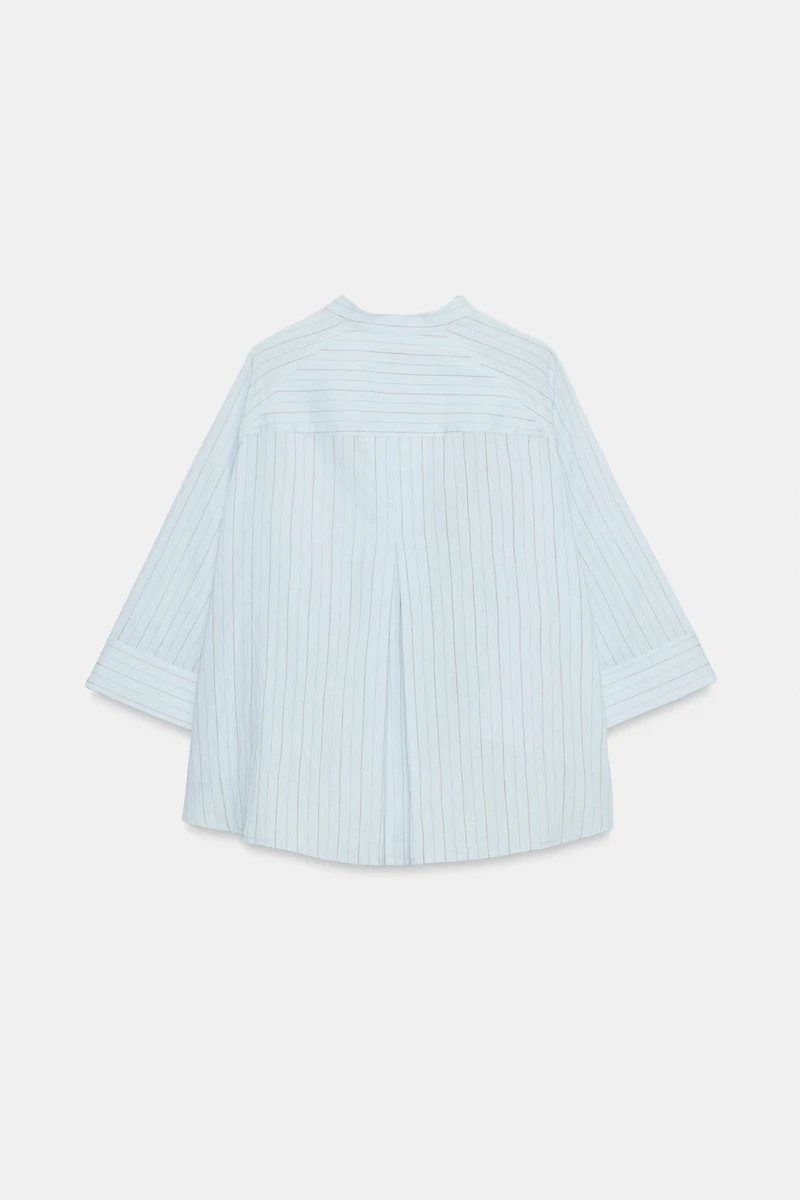ZW COLLECTION ASYMMETRICAL STRIPED SHIRT