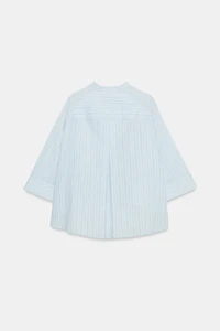 ZW COLLECTION ASYMMETRICAL STRIPED SHIRT