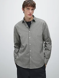 Chemise chinée oxford regular fit