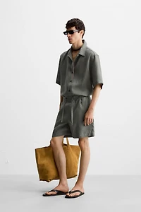 100% LINEN SHORTS